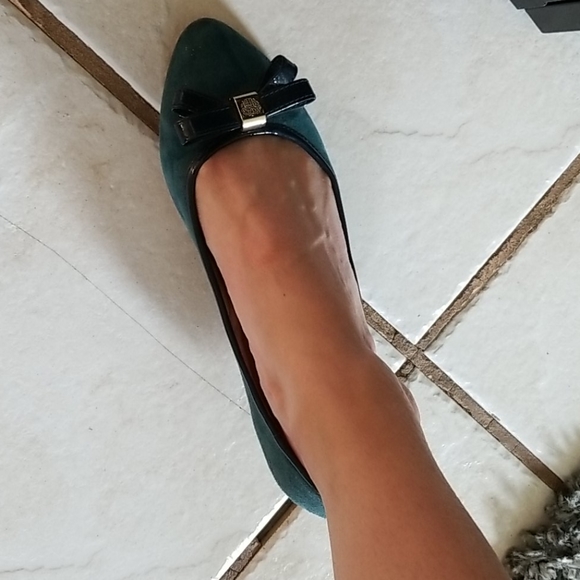 Suede Blue Flats - Picture 3 of 3